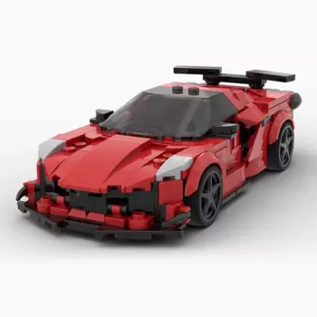 Конструктор MOC C8 Corvette из серии скоростные чемпионы, спортивные автомобили, набор конструктора, детские игрушки, подарки для мальчиков и девочек