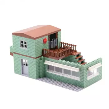 Конструктор MOC Citys игровой сцены, совместимый с основным брендом, военная архитектура, вилла, сборная игрушка, аксессуары «сделай сам», модель, кирпич