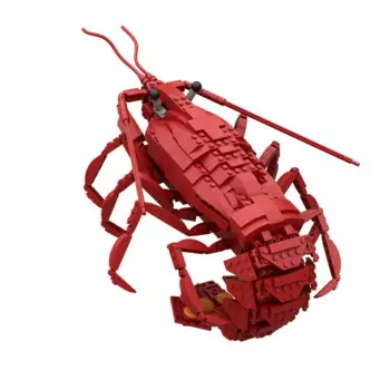 Конструктор MOC детали для сборки животных, креативные кубики «сделай сам» с активными костяшками лобстеров, сборная модель, строительные игрушки, подарок для мальчиков