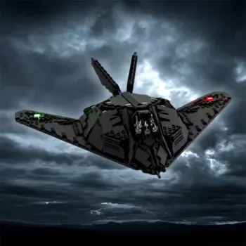 Конструктор MOC F-117 Nighthawk 1-34, модель самолета, набор строительных блоков, военный боец, Ститч, кирпичная игрушка «сделай сам», креативный подарок для мальчика
