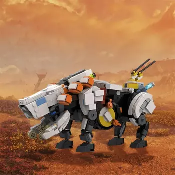 Конструктор MOC Horizon Behemoth, боевой Механический Зверь, сборные кирпичи, игрушки, подарок для детей, игра Mecha Monster
