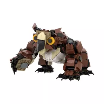 Конструктор MOC игрушка «большой медведь Owlbear», игрушка-конструктор, волшебный монстр, ужас, яростный серый Орел, животное, сборка, детский подарок