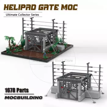 Конструктор MOC из известного фильма, конструктор с изображением ворот вертолета, архитектурные технологии, полноразмерная демонстрационная модель, коллекционные игрушки, подарки