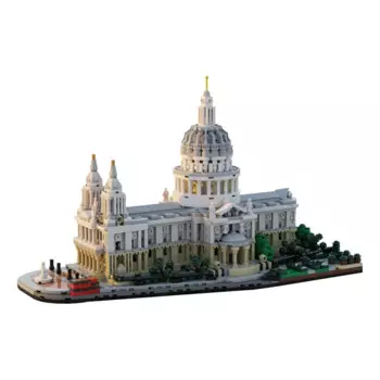 Конструктор MOC классическая архитектура, модель 1:800, собранный собор Святого Паула, строительные блоки, Сферический замок, конструктор «сделай сам», игрушка, подарок для детей