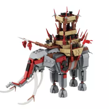 Конструктор MOC кольца Кинг война слон кольца из фильма Кинг орк осада война слон конструктор набор моделей детские игрушки