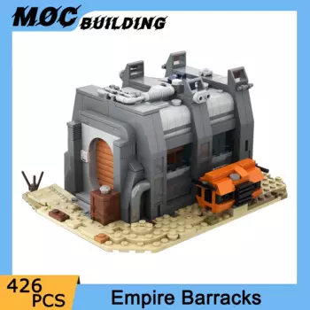 Конструктор MOC, космическая война, серия фильмов, Империя SW, казармы, модель сцены, сборные творческие кирпичи «сделай сам», игрушки, строительные блоки