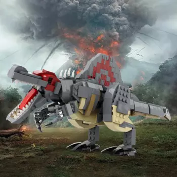 Конструктор Moc Mini шпинозавр, модель «сделай сам», змеиная ящерица, хищные динозавры, детали для игрушек, рептилии