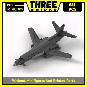 Конструктор Moc, модель Военного Истребителя B1 Lancer, технология авиатора, модульные блоки, подарки, рождественские игрушки, Наборы «сделай сам» в сборе