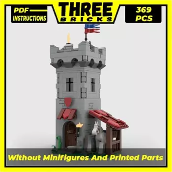 Конструктор Moc, модель военного замка, модульная башня, крепость, технология, блоки, подарки, рождественские игрушки, Наборы для творчества