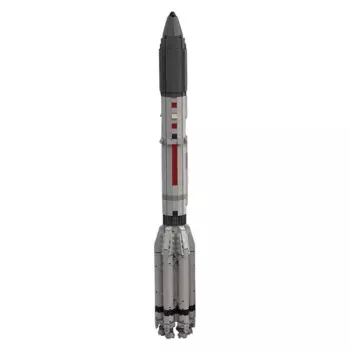 Конструктор MOC Proton M Rocket, масштаб 1:110, тяжелый пусковой автомобиль, ракета, искусственная Вселенная, кирпичи, подарки, игрушки
