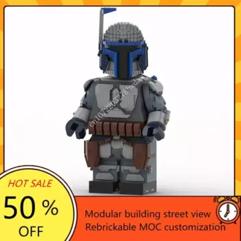 Конструктор MOC Space, шлемы, серия Jango Fett, фигурка Мега, строительные блоки, технологические кирпичи, креативная сборка, игрушки, подарки для детей