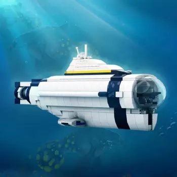 Конструктор MOC Subnautica, бесшовный автомобиль, подводная лодка, кирпичи для глубоководного трека, набор строительных блоков, развивающие игрушки, украшение для подарка