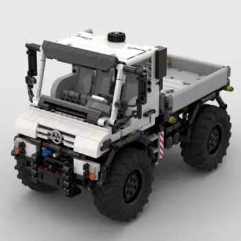 Конструктор MOC, технический грузовик Unimog U430, собранная игрушка, Инженерная модель, трактор, автомобиль, строительные блоки, сделай сам, строительные блоки