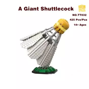 Конструктор MOC TT032 с гигантским воланом, модель с PDF-рисунком, строительные блоки, кирпичи, детские игрушки «сделай сам», подарок на день рождения и Рождество