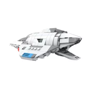 Конструктор MOC Voyager Delta Flyer, модель космического корабля Moive Trek, сборная игрушка, творческий подарок для детей, украшение