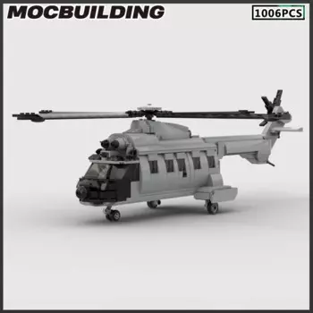 Конструктор MOC, вертолет, самолет, самолёт, модульная модель, конструктор «сделай сам», игрушка Коллекция рождественских подарков
