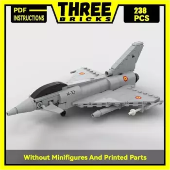 Конструктор Moc, военная модель 1:72 Eurofighter, истребитель тайфуна, технологические блоки, подарки, рождественские игрушки, Наборы «сделай сам» в сборе