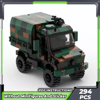 Конструктор Moc, военная модель немецкой армии U1300, бронированный автомобиль, модульные блоки, подарки, игрушки для детей, сборка своими руками