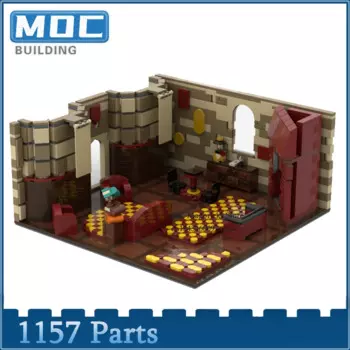 Конструктор MOC «замок из фильма», кирпичи для строительства общей комнаты, Диона, архитектура, сборка «сделай сам», креативные игрушки, Подарочный дисплей