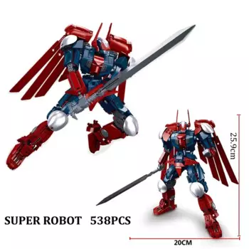 Конструктор SLUBAN серии Super Hero Robot, Классическая модель фильма, кубики B1053, кольцо, 538 шт., подарок на Рождество