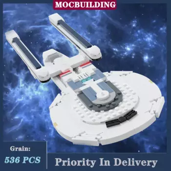 Конструктор строительный MOC Space Aircraft Cruiser, модель 1:1250, набор строительных блоков, Коллекционная серия, игрушка в подарок