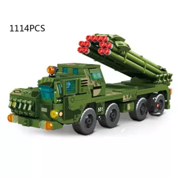 Конструктор Военный в стиле модерн, Детский конструктор «Басит» WW2, модель 9A52 HIMARS, грузовик, автомобиль, кирпич для мальчиков, подарки