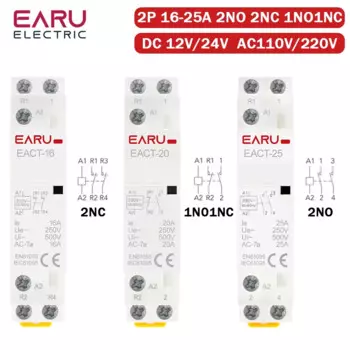Контактор EARUELECTRIC 16A 20A 25A для умного дома