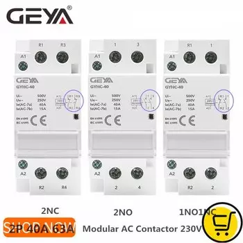 Контактор GEYA GYHC 2P 40A 63A 2NO 2NC 1NO1NC