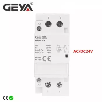 Контактор GEYA GYHC 24В 63A 2P