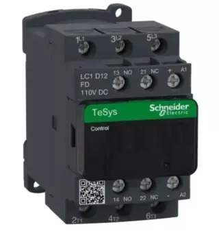 Контактор лифта LC1D12FDC LC1D12FD TeSys Deca — 3P (3 NO) — AC-3 — = 440 В, 12 А — катушка постоянного тока 110 В