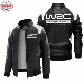 Контрастная кожаная куртка World Rally Championship WRC Logo, стираная куртка из искусственной кожи, мужская ветрозащитная осенне-зимняя куртка