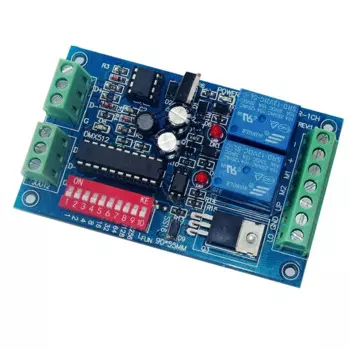 Контроллер диммера двигателя DMX 3P постоянного тока 3A Макс. Тип двигателя M+,M- Не шаговый 6-36 В 12 В 24 В Светодиодная лента Декодер DMX512 Реле Переключатель