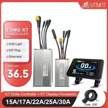 Контроллер Ebike SineWave KT 36 В 48 В 15A/17A/22A/25A/30A с ЖК3 ЖК-дисплеем 8H LED880 для комплекта для переоборудования электрического велосипеда, детали