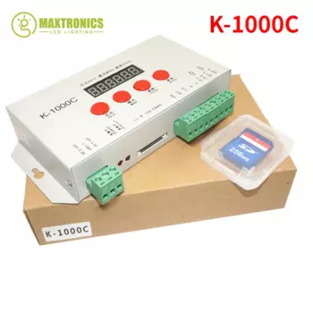 Контроллер K-1000C DC5V-24V (обновлено T-1000S) Программный контроллер WS2812B, WS2811, APA102, SK6812,2801 LED 2048 пикселей