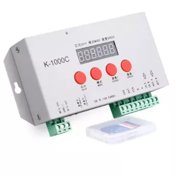Контроллер K-1000C K1000C WS2812B WS2811 APA102 T1000S WS2813 Светодиодный контроллер программы 2048 пикселей DC5-24V