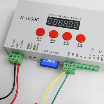 Контроллер K-1000C полноцветный Волшебный фонарь с картой программируемый контроллер записываемый код DMX512 Интеллектуальный устройство затемнения