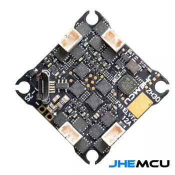 Контроллер полета JHEMCU F411ELVTX F411 BLHELIS 12A 4 в 1 ESC 5,8G 400mW VTX ELRS 2,4G RX AIO x мм 1-2S для Дронов с видом от первого лица