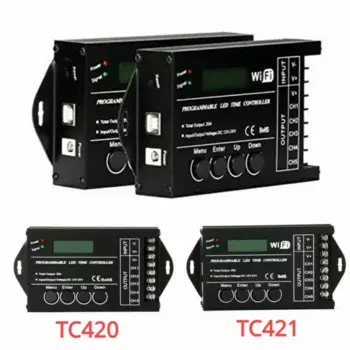 Контроллер с регулировкой яркости TC420 TC421, Wi-Fi 20A 12 В/24 В