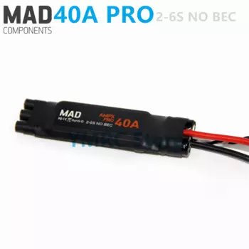 Контроллер скорости MAD AMPX 40A Pro 2-6S NO BEC ESC для радиоуправляемого дрона с отображением дальнего расстояния для аэрофотосъемки, мультиротора