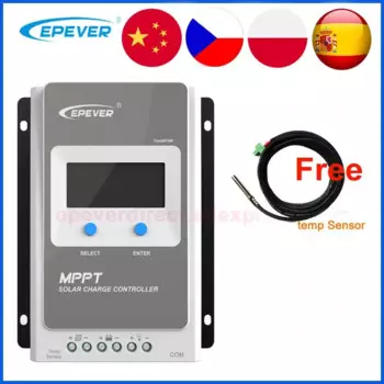 Контроллер заряда солнечной батареи EPEVER 10A 20A 30A 40A MPPT 12V2 4 в, регулятор заряда солнечной панели Tracer1206AN 2206AN 3210AN 4210AN