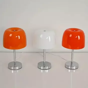 Корейский Ins Bauhaus, ретро стеклянная настольная лампа в виде грибов, прикроватная настольная лампа для спальни, декоративная атмосферная лампа для дома