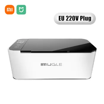 Коробка для ультразвуковой чистки Xiaomi SUS304, хронометраж из нержавеющей стали, светодиодный цифровой дисплей, сенсорная ключ, бытовые мини-очистители для очков с драгоценными камнями