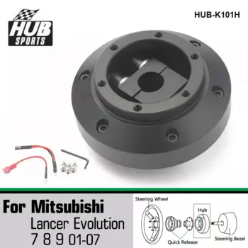 Короткий тонкий адаптер для рулевого колеса Hubsport для Mitsubishi Evo 7, 8, 9, HUB-K101H