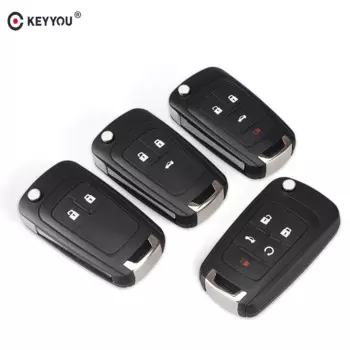 Корпус для автомобильных ключей KEYYOU, складной чехол для автомобильных ключей с 2/3/4/5 кнопками для Chevrolet Cruze, пульт дистанционного управления без ключа, HU100 Blade, 20 шт./лот