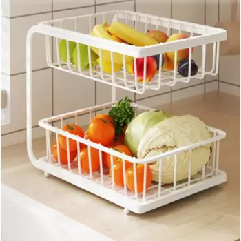 Корзина для фруктов и овощей, шкаф, кладовая, многофункциональная кухонная корзина для ванной комнаты