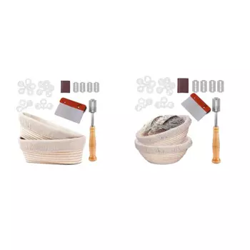 Корзина для хлеба Banneton, 1 комплект, 10 дюймов, набор для выпечки, для засоренного теста со скребком для теста, для хлеба