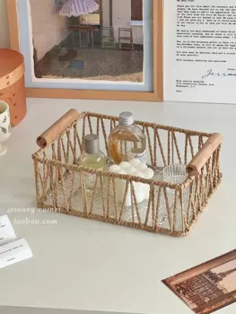 Корзина для хранения из кованого железа, прямоугольная