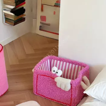 Корзина для хранения PAPAHUG маленького монстра в том же стиле, складная домашняя нишевая игрушка для хранения Ins, закуски, косметика, подарок-Органайзер