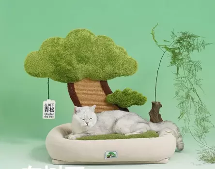 Кошачье гнездо из сосны, когтеточка для кошек, теплая кошачья кроватка, универсальная, на все сезоны, милая и устойчивая к укусам
