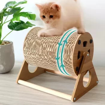 Кошачьи игрушки, кошачья Когтеточка, вращающийся вертикальный колесо обозрения, кошачья доска для царапин, высокоплотная гофрированная бумага, инструменты для ползания